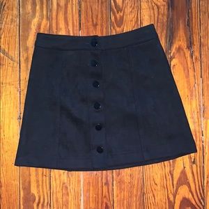 Forever21 button up black skirt